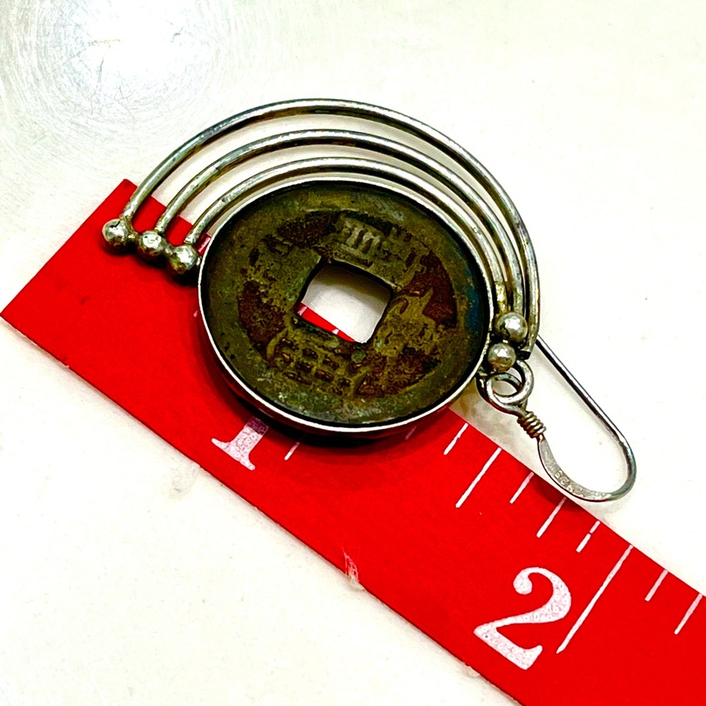 Antique Coin Silver Earrings - Picture 5 of 5